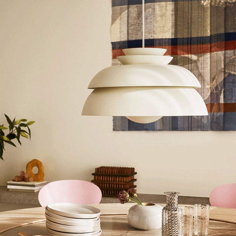 White Aluminum Minimalist Ceiling Lamps 
