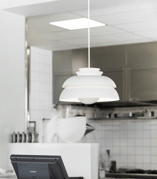 White Aluminum Minimalist Ceiling Lamps 