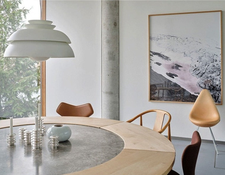 White Aluminum Minimalist Ceiling Lamps 