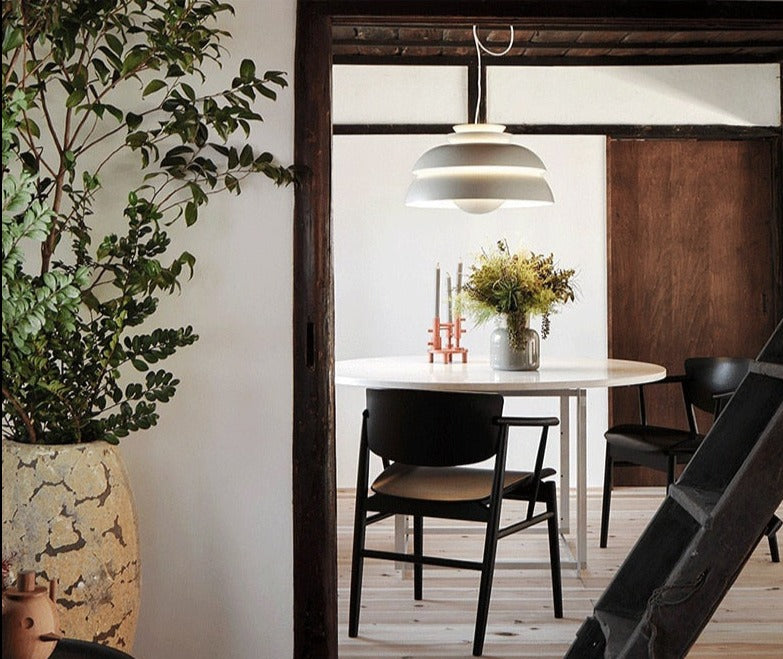 White Aluminum Minimalist Ceiling Lamps 