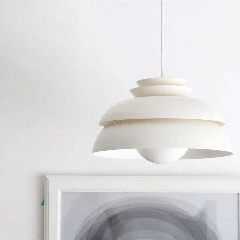 White Aluminum Minimalist Ceiling Lamps 
