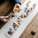 Square Transparent Encased Pine Textured Coaster