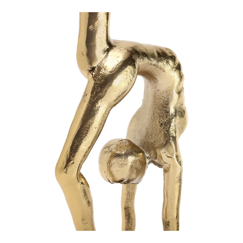 Yoga Namaste Pose Art Sculpture Cast Gold Graphite and marble Statue Decor