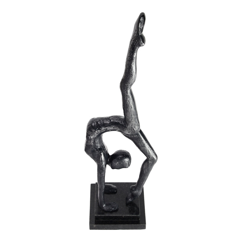 Yoga Namaste Pose Art Sculpture Cast Gold Graphite and marble Statue Decor