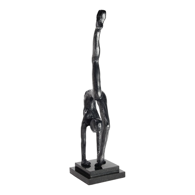 Yoga Namaste Pose Art Sculpture Cast Gold Graphite and marble Statue Decor