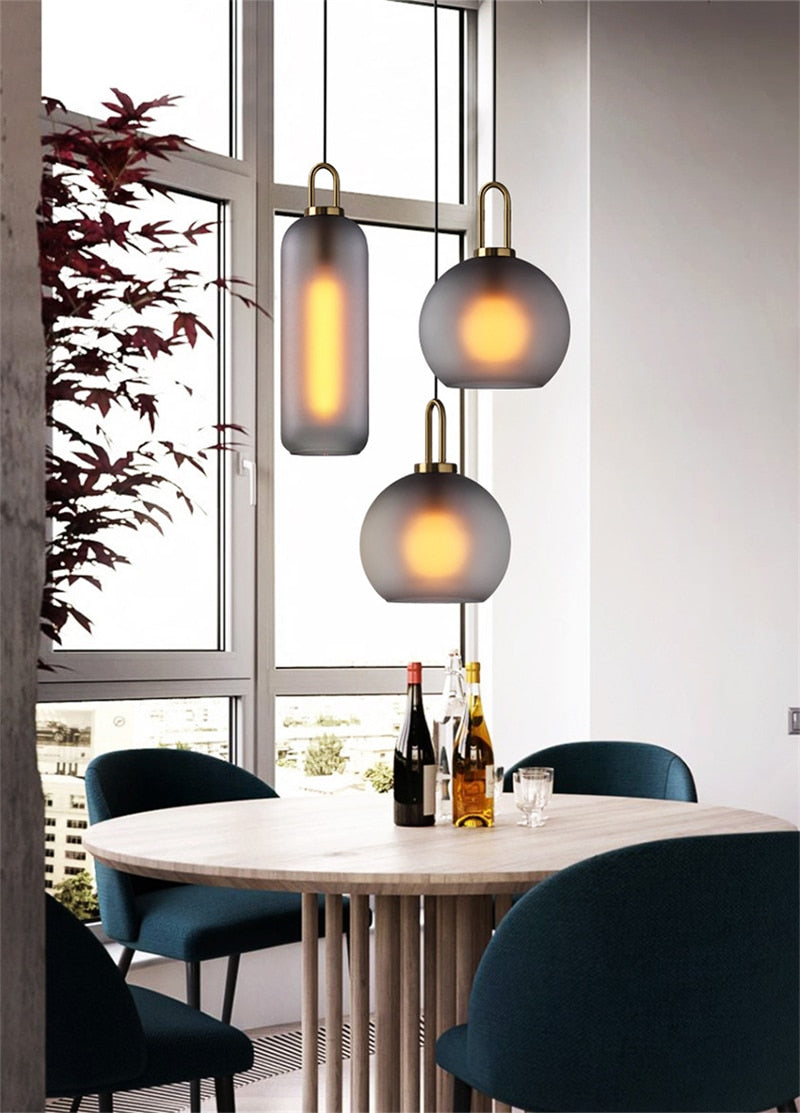 Glass Ball Hanging Lamp