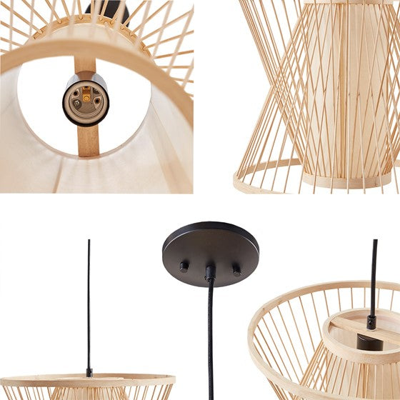 Aria Geometric Bamboo Pendant Lamp