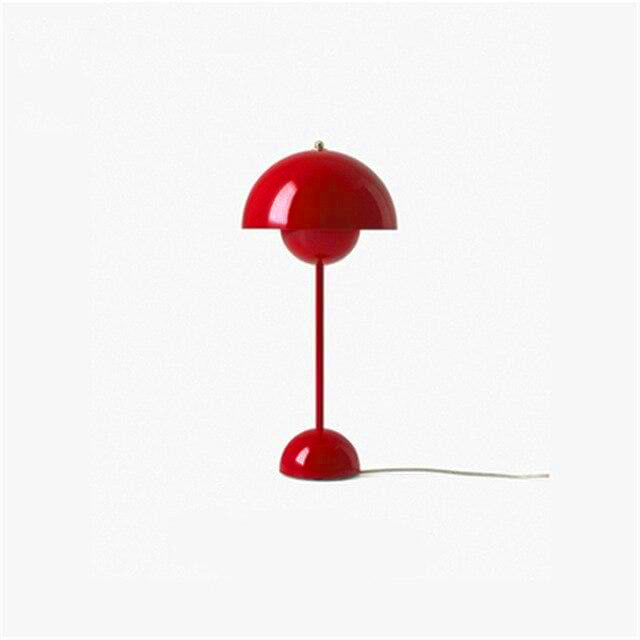 tradition red Flowerpot Lacquered Metal Lamp 