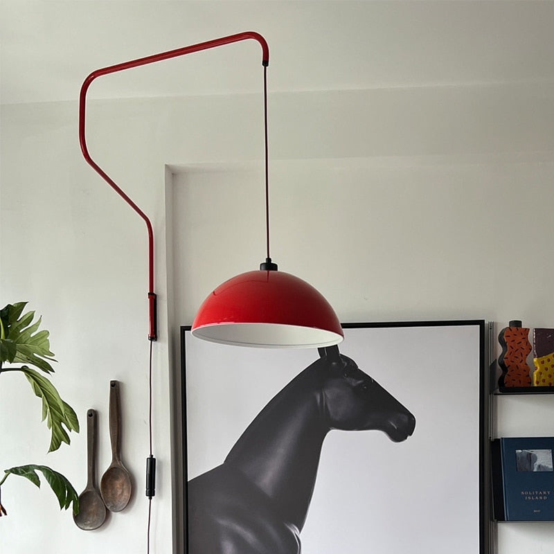 LED Arm Red Wall Lamp for Living/Dining Room 