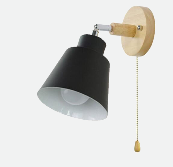 black wall sconce with switch