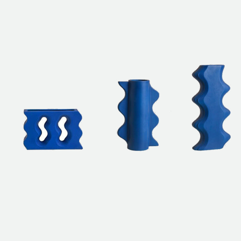 Klein Blue Wavy Vase