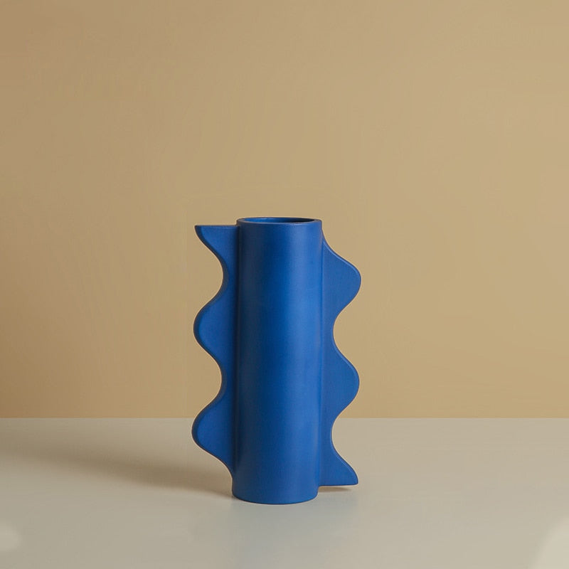 Klein Blue Wavy Vase
