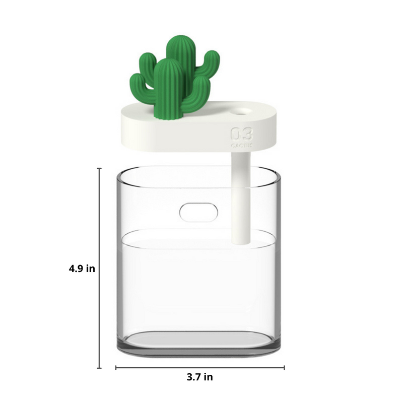 Clear Ultrasonic Cactus Essential Oil Aroma Diffuser Dimensions 