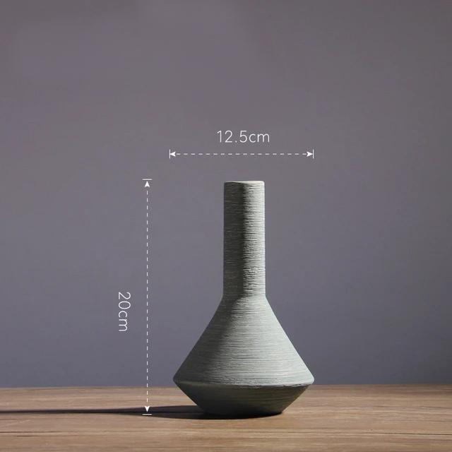 Minimalist Stone Ceramic Vase for Modern Home Decor