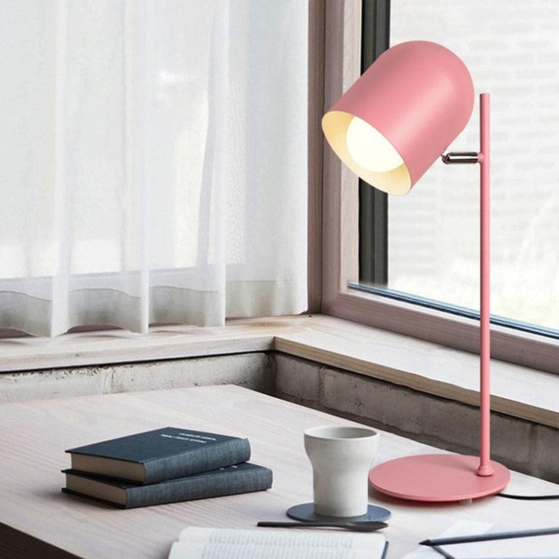 Pink Monochrome metal table side lamp spotlight
