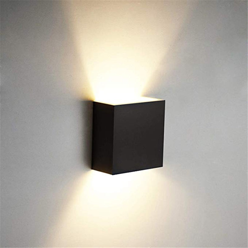 black Metal Cube Led Wall Light