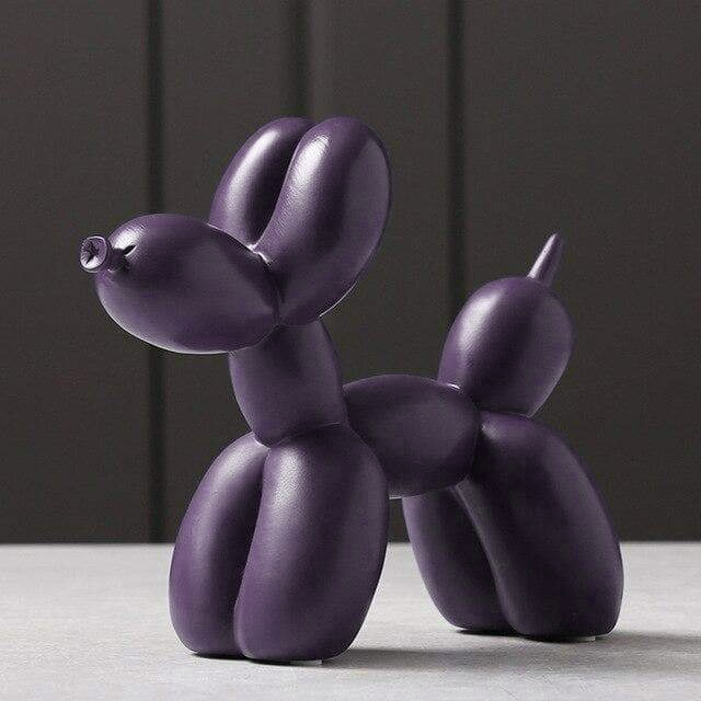 Jeff Koons Balloon Dog Sculpture Accent for Home Decor Purple