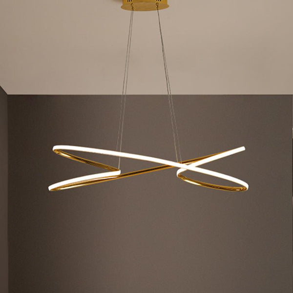 Modern Home Decor Pendant Light in Metal and LED bulbs Gold