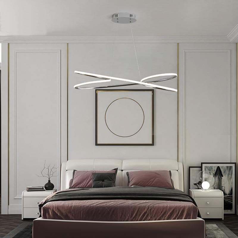 Modern Home Decor Pendant Light in Metal and LED bulbs Chrome
