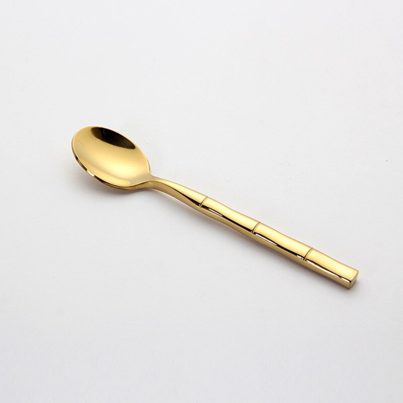 stainless steel gold teaspoon