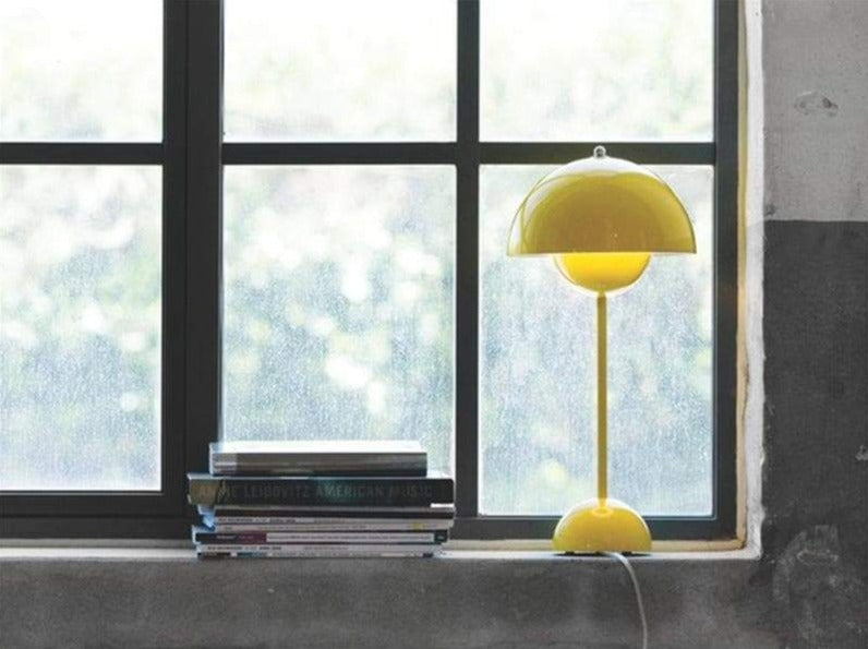 tradition Yellow Flowerpot Lacquered Metal Lamp