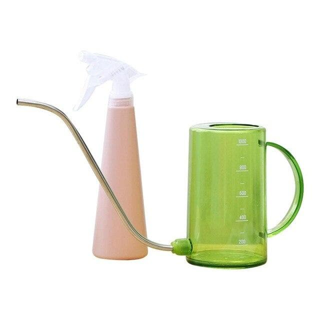 Modern Plant Watering Can and Spray Bottle for Garden and Porch Green