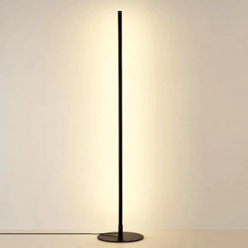 Ultra Modern Minimalist Metal Floor Lamp with LED Bulbs Black