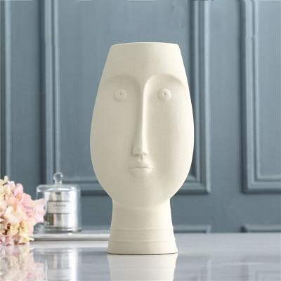 white Face Ceramic Vase