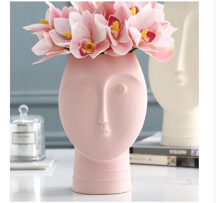 pink Face Ceramic Vase