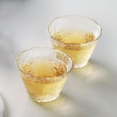 Clear Hammered Glass Water glasses