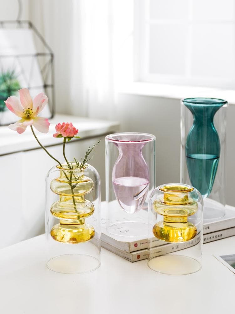 Modern Minimalist Glass Vase for Home and Room Decor