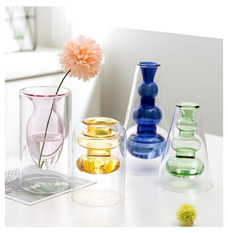 Modern Minimalist Glass Vase for Home and Room Decor
