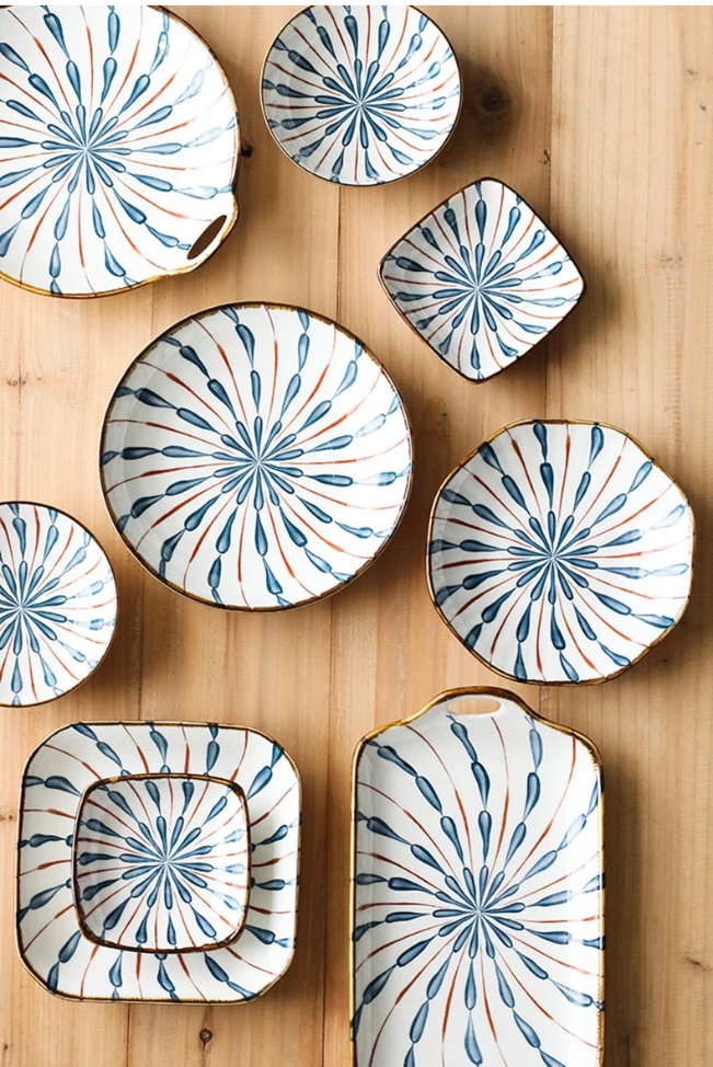 Vintage Japanese Ceramic Porcelain Dinnerware for Modern Kitchen Bowl Plate Tray Spoon