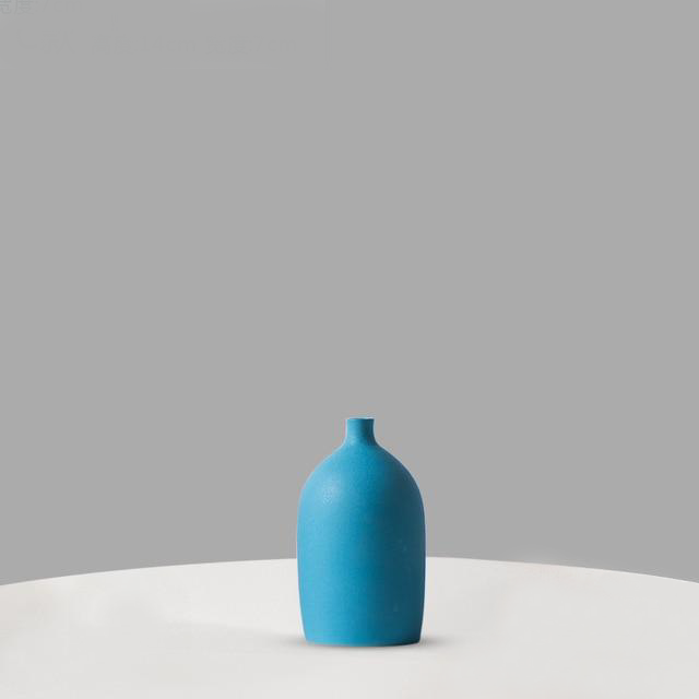 Blue Minimalist Ceramic Vase