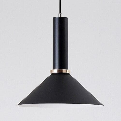 Matte cone black Modern geometrical neutral pastel color pendant lamp 