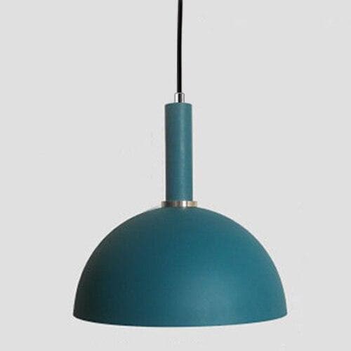 Matte half sphere Navy blue metal Modern geometrical neutral pastel color pendant lamp 
