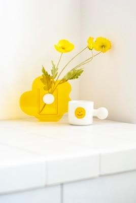 Yellow Acrylic vase
