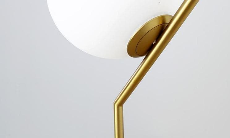 IC Table Lamp Post Modern Frosted Sphere Brass Table Lamp