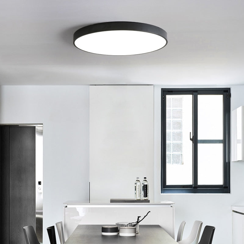 round pvc monochrome ceiling LED lamp
