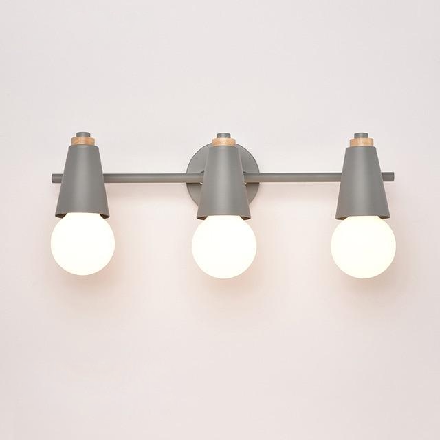three light wall lamp grey