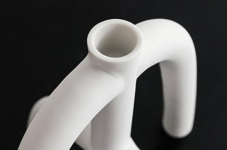 abstract arch white candle holder