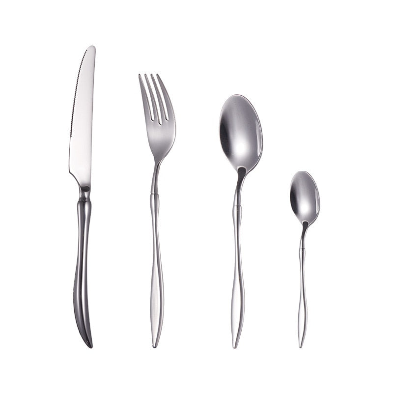 stainless steel silver cutlery set