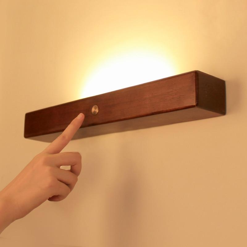 Linear Wall Sconce brown wood