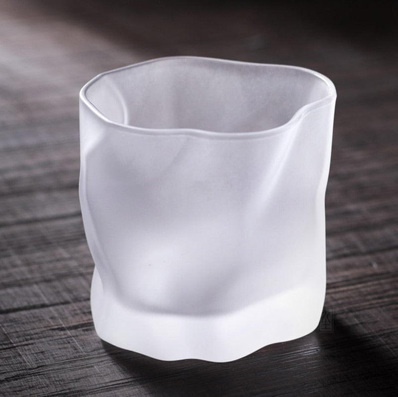 matte white frosted beautiful Whisky glass