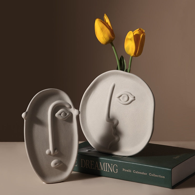 square rectangle oval face ceramic vase