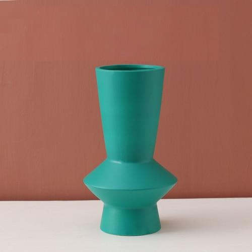 cylinder abstract vibrant color ceramic vase