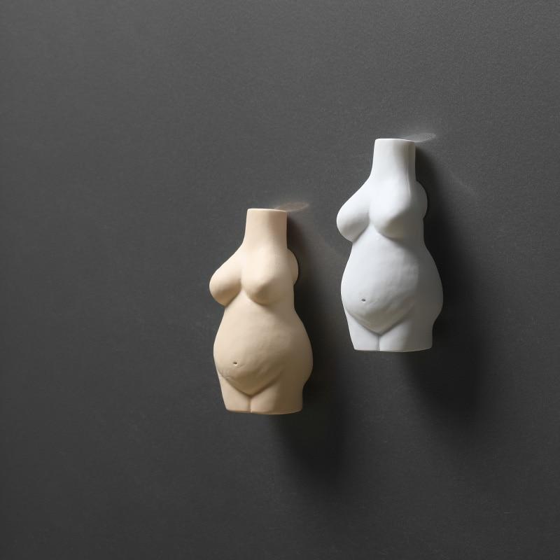 female nude body resin sculpture white beige fridge magnet