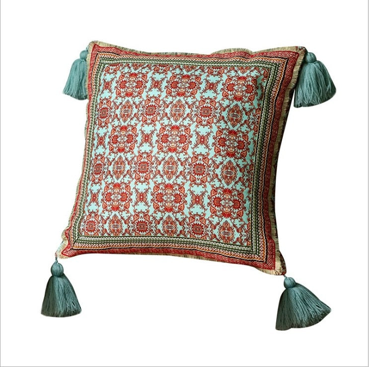 Flowers & Paisley Pillow Covers with Tassels
