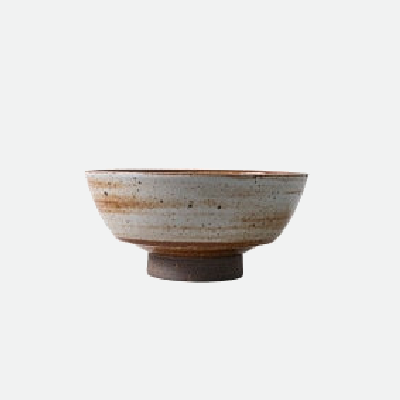 Glassbowl Ceramic Handmade Bowl Retro Design for Tableware