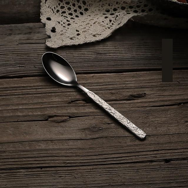 Hammered Stainless Steel Spoon